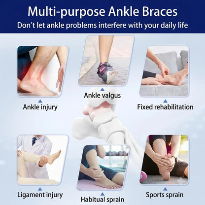 UGEM 2-Pack Copper Ion Adjustable Ankle Support Brace for Men & Women - Breathable Fabric Compression Sleeve Leg,Ankle Protectionmulti-Size Secure Hold Sprain Aid for Sports Recover